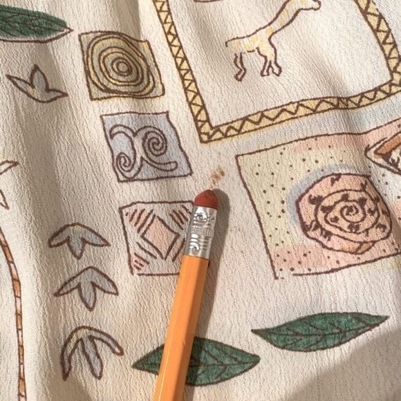 Karavan Vintage Whimsical print maxi tank style button bodice rayon dress size S - Picture 11 of 11